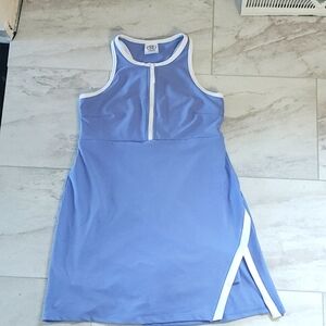 Sage ladies active dress with shorts